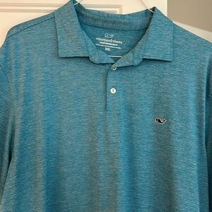 Vineyard Vines aqua colored performance polo, size Xxl